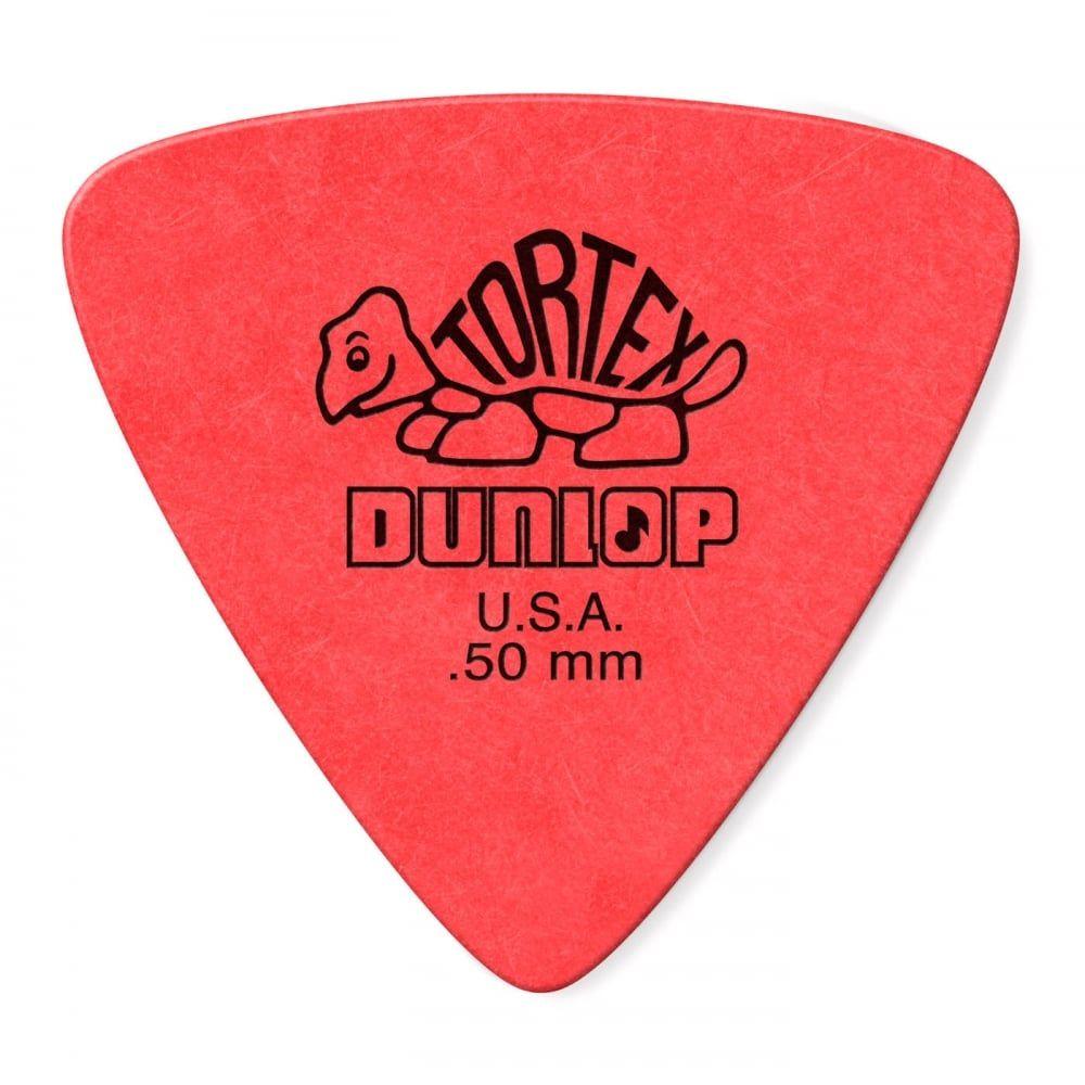 6 of Red Triangles Logo - Jim Dunlop Tortex Triangle Guitar Plectrum .50mm Red Player Pack
