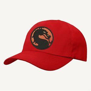 Combat Baseball Logo - Mortal Combat Video Game Baseball Cap, Black Dragon Logo Hat