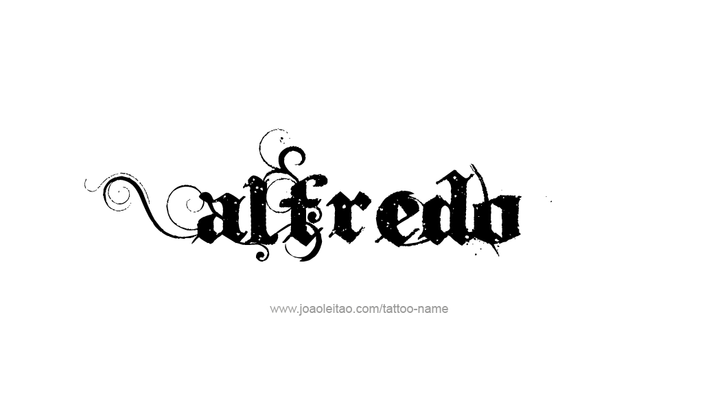 Alfredo Name Logo - Alfredo Name Tattoo Designs