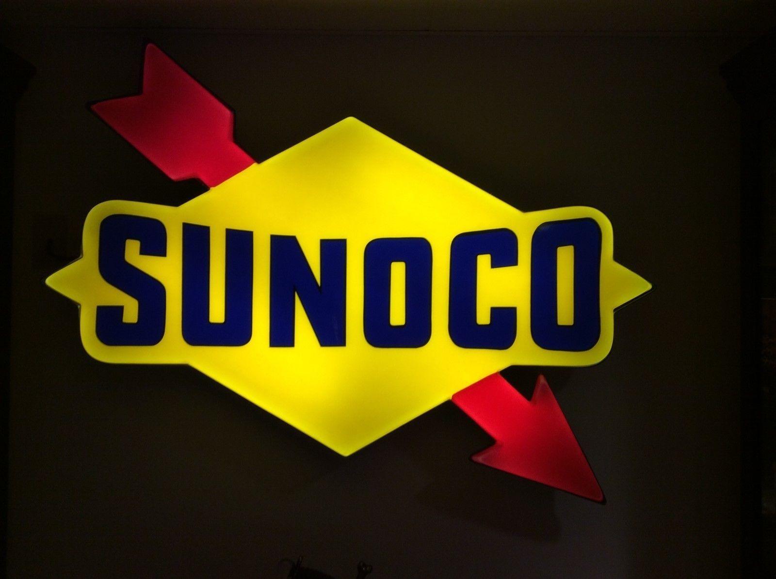 Sunoco Retail Logo - Sunoco oil lighted gas sign original service station. Sunoco. Old