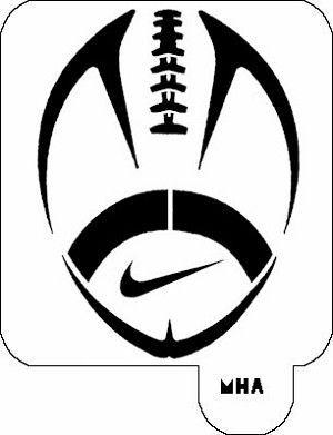 Nike Football Logo - MR. HAIR ART STENCIL FOOTBALL. Cricut. Football, Stencils