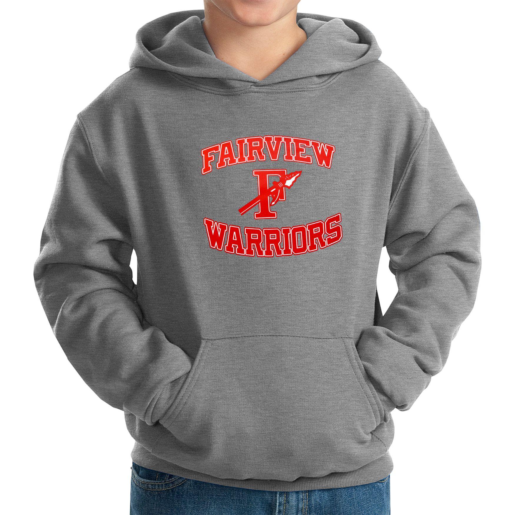 Red and White Spear Logo - Fairview Park Spear Hoodie – Hometown Threads