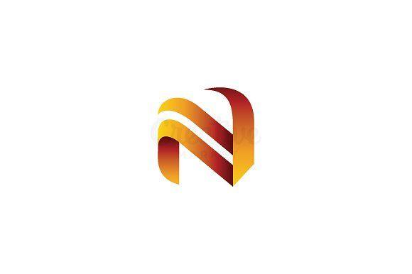 Orange N Logo - Letter N Logo ~ Logo Templates ~ Creative Market