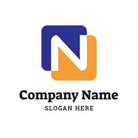 Orange and Blue Company Logo - Free Square Logo Designs | DesignEvo Logo Maker