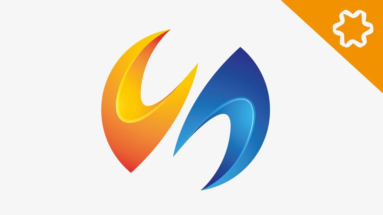 Orange N Logo - Adobe illustrator / 3D logo design tutorial / Letter Logo / no