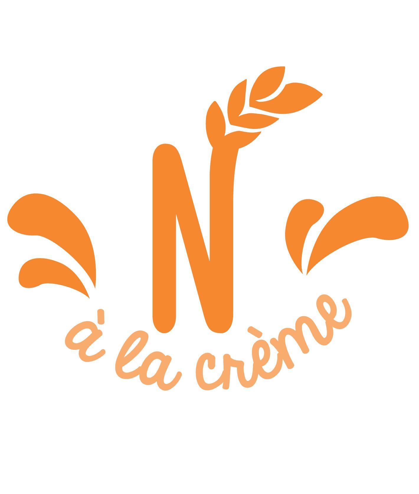 Orange N Logo - Logo N à la crème orange