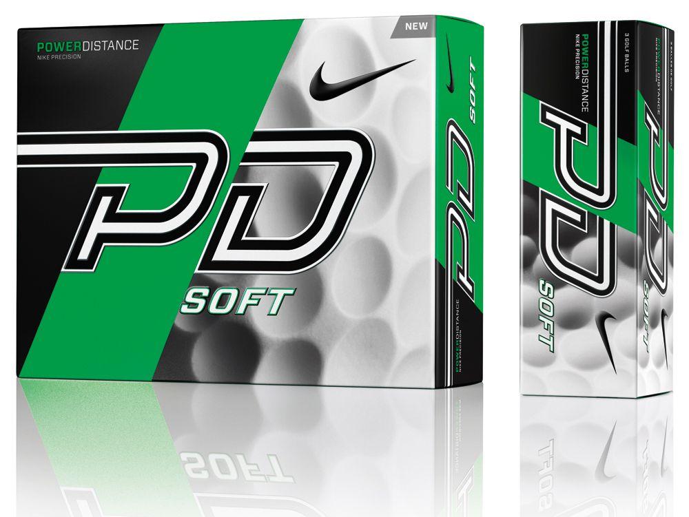 Gray and Green Ball Logo - Nike Power Distance PD9 Soft White Golf Balls (12 Balls)