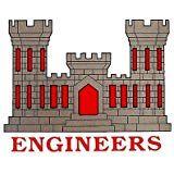 Engineer Castle Logo - Military, Engineer Castle, Vinyl Car Decal, 'Red', '5 By