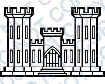 Engineer Castle Logo - Corps of engineers | Etsy