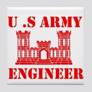 Engineer Castle Logo - Army Engineer Castle Tattoo Coasters