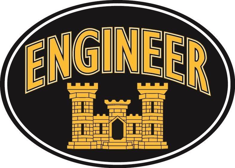 Engineer Castle Logo - army engineer with castle logo military 5 magnet made in usa
