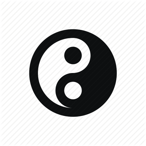 Black and White Chinese Japanese Logo - B & w, black and white, china, japan, magic, religion, yin yang icon