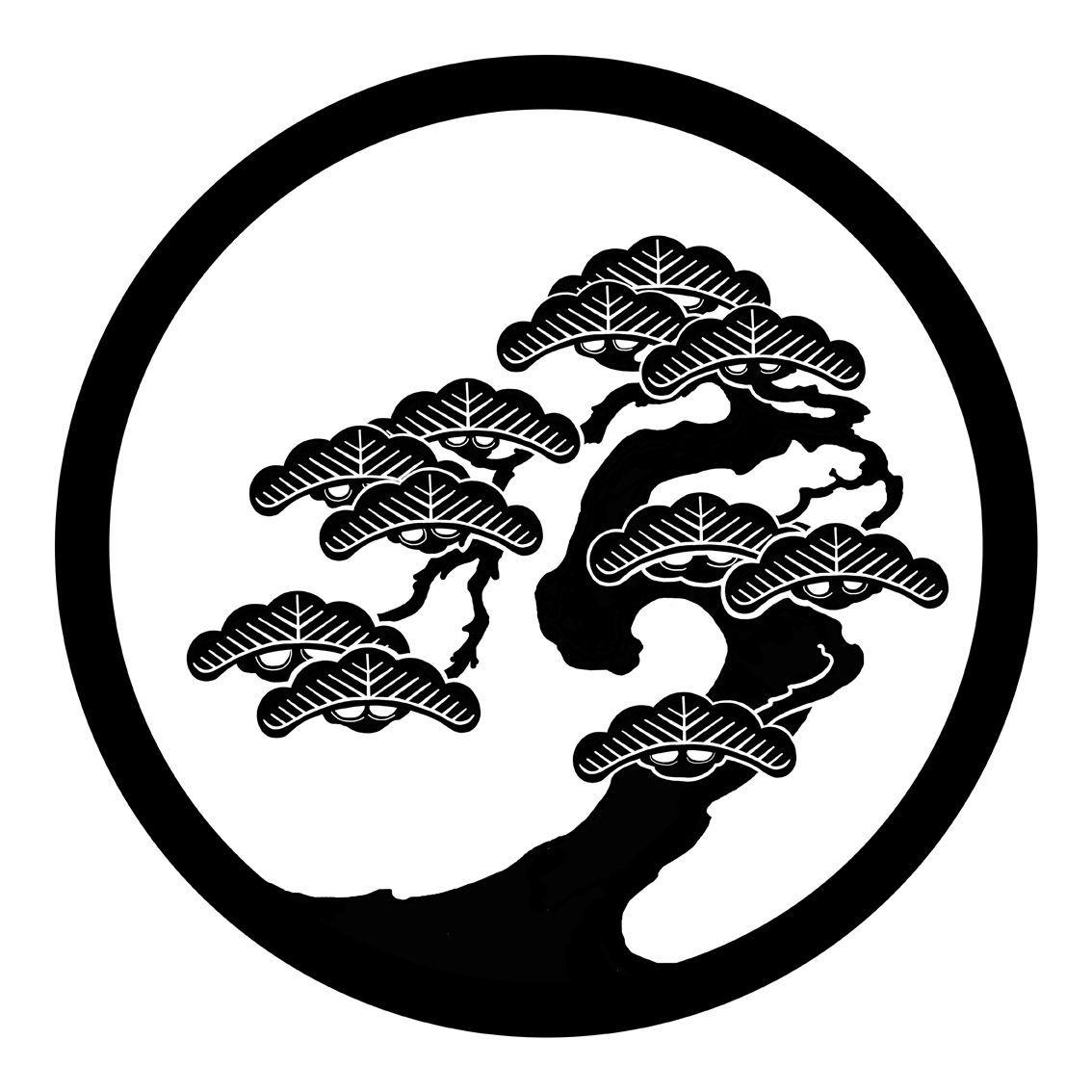 Black and White Chinese Japanese Logo - kamon japanese lotus. Japanese art