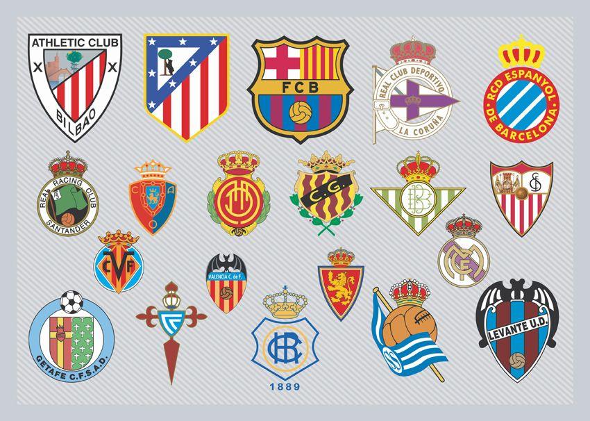 Professional Football Club Logo - Spanish Football Team Logos Vector Art & Graphics