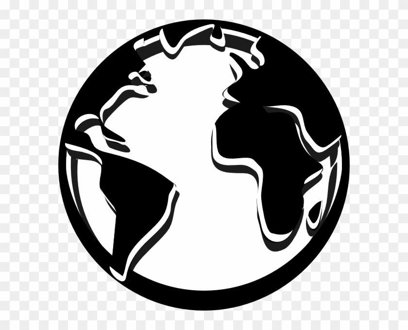 Black Globe Logo - Globe Black And White Outline Logo Black And White