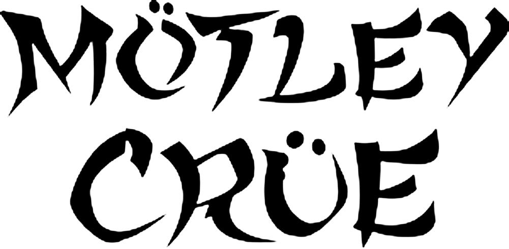 Motley Crue Logo - Motley Crue Logo Rub-On Sticker - Black