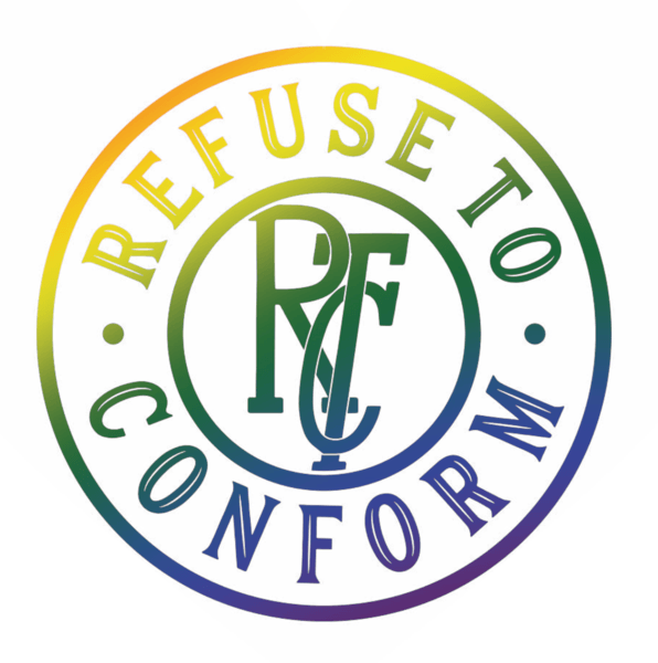 Rainbow Circular Logo - Rainbow Circular Logo Tee – Refuse to Conform Clothing