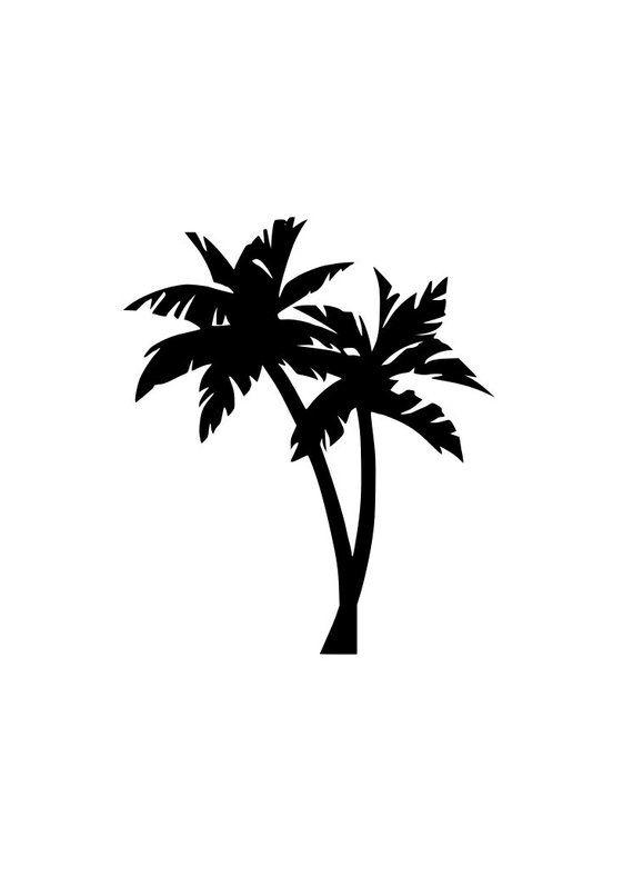 Tree Outline Logo - Palm Tree outline logo laptop cup decal SVG Digital Download | Etsy