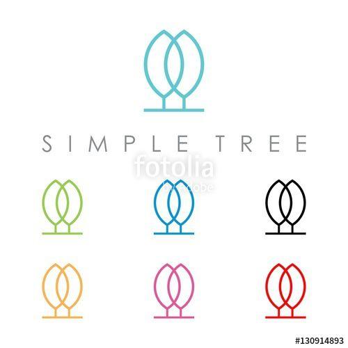 Tree Outline Logo - Simple Logo of a Tree Outline Leaf Design