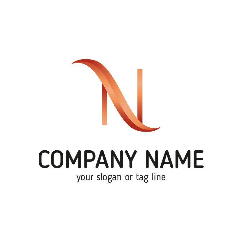 Orange N Logo - Letter N Abstract Logo Template! Buy Logo Design Template!