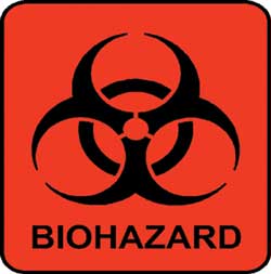 Orange Biohazard Logo - Biohazard