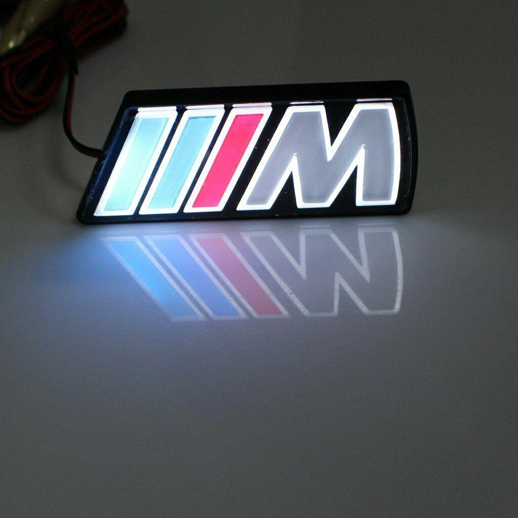 M Power BMW Logo - M Power LED illumine Front Emblem Front Grille Grill Badge For BMW