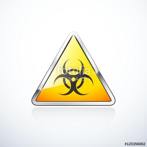 Orange Biohazard Logo - Orange triangle sign with biohazard symbol. Danger of infection