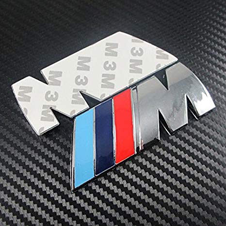 M Power BMW Logo - For Bmw Cars M Power M Series Silver Logo Emblem Badge Decal Sticker