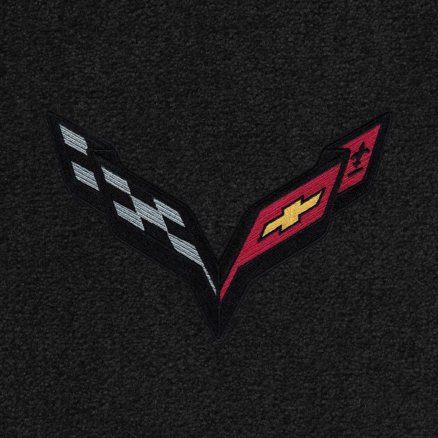 Corvette 2014 Logo - C7 Lloyd Ultimat Corvette Carbon Emblem Single Logo Floor Mats 2014 ...