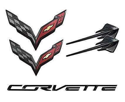 C7 Corvette Logo - Amazon.com: 2014-2019 Chevrolet C7 Corvette Carbon Flash Emblem Kit ...