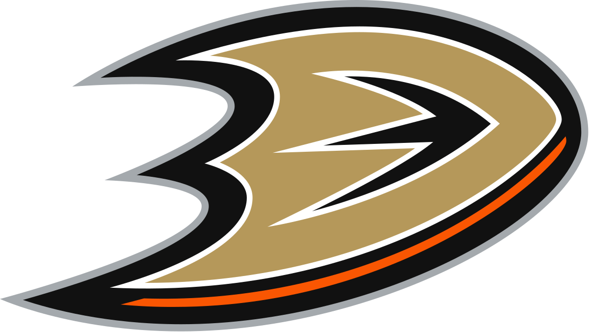 Black and Gold Sports Logo - Anaheim Ducks