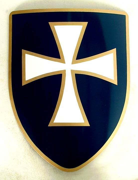 Cross and Shield Logo - White Cross Shield