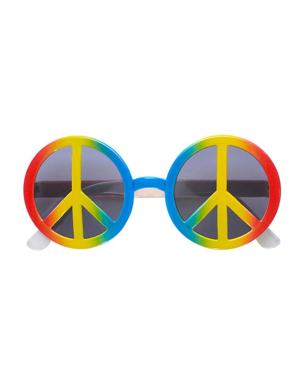 Hippie Glasses Logo - Love & Peace Hippie Glasses Costume Accessories | horror-shop.com
