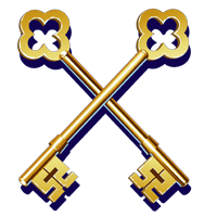 Ornate Three Crossed Keys Logo - Ornate Three Crossed Keys Logo | www.picturesso.com