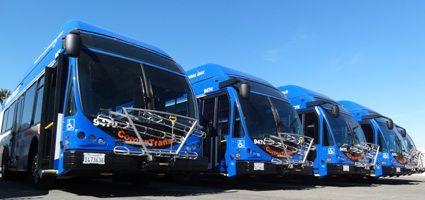 Blue and Red Line Bus Logo - Corona Cruiser. City of Corona