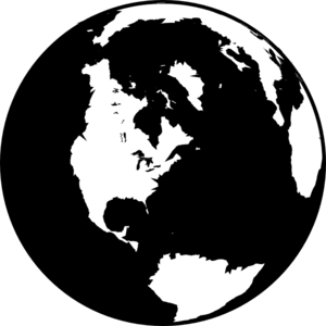 Black Globe Logo - Black And White Globe Clip Art clip art online
