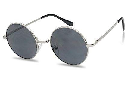 Hippie Glasses Logo - Amazon.com: John Black 60'S Hippie Sunglasses Smoke Hippy Glasses ...