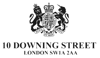Ornate Three Crossed Keys Logo - Downing Street