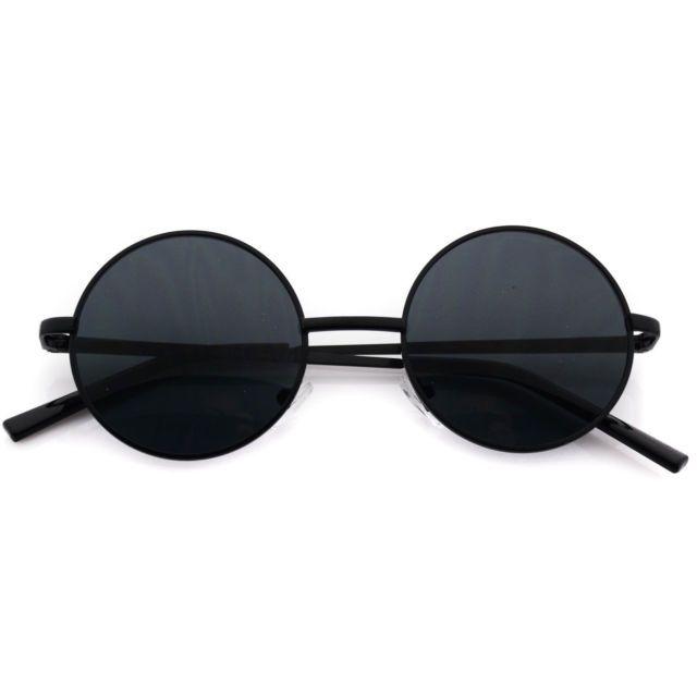 Hippie Glasses Logo - Breeze Sunglasses John Lennon Black Lens Round Hippie Eye Glasses ...