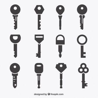 Ornate Three Crossed Keys Logo - Keys Vectors, Photo and PSD files