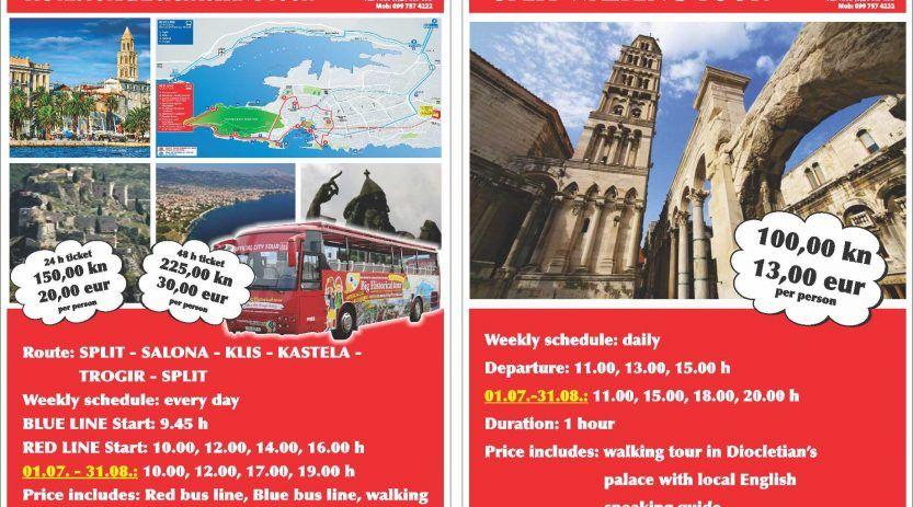 Blue and Red Line Bus Logo - Big historical sightseeing tour | Excursion Split