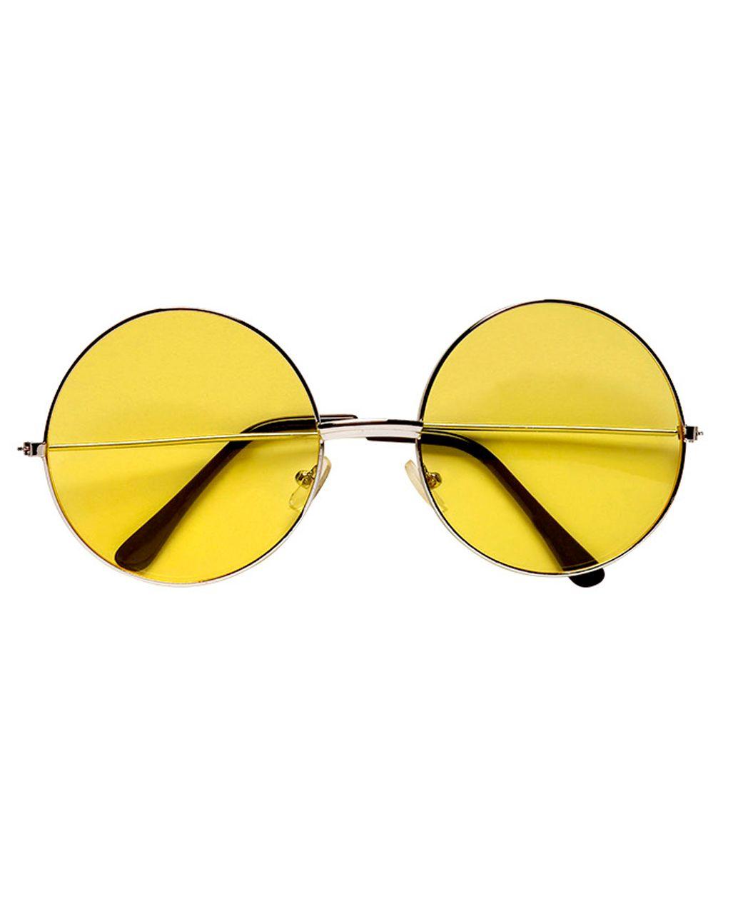 Hippie Glasses Logo - Yellow 70s Sunglasses Hippie Glasses Nickel Glasses Costume Glasses ...