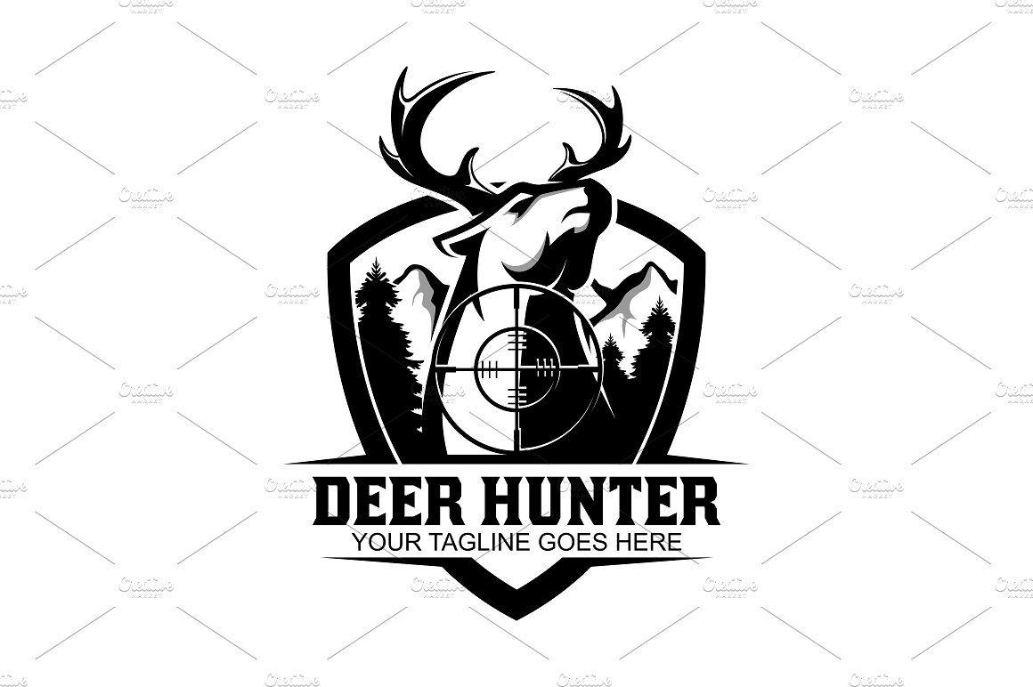 Hunter Logo - Deer Hunter ~ Logo Templates ~ Creative Market