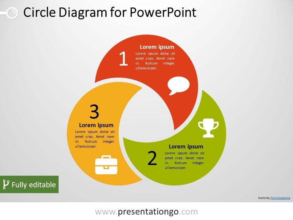 3 Circle Logo - 3 Circle PowerPoint Diagram - PresentationGO.com