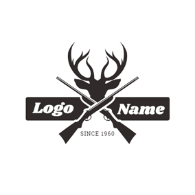 Moose Antler Logo - Free Deer Logo Designs | DesignEvo Logo Maker