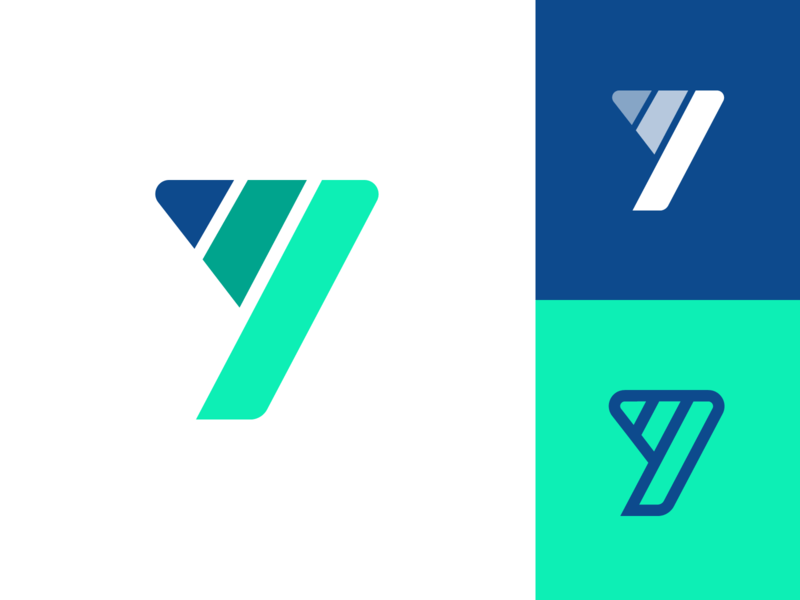 As Green and Blue Letter Y Logo - Letter Y Dribbble Exploration Concept 02 by Mihai Dolganiuc ...