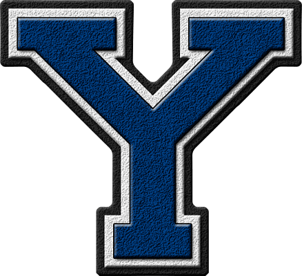 As Green and Blue Letter Y Logo - Presentation Alphabets: Royal Blue Varsity Letter Y