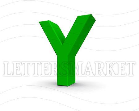 As Green and Blue Letter Y Logo - LettersMarket - 3D blue Letter Y isolated on a white background ...