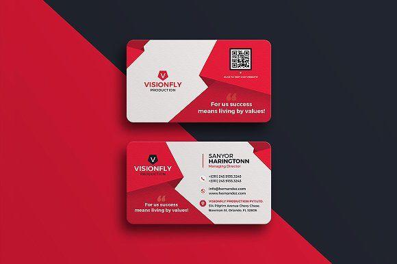 Red and White Corporate Logo - Corporate Red & White Business Card Business Card Templates