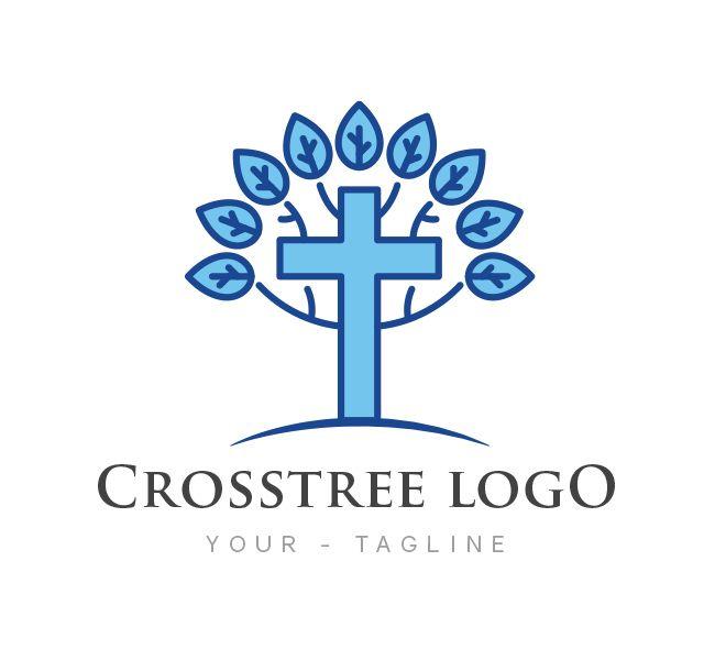 Cross Tree Logo - Cross Tree Church Logo & Business Card Template - The Design Love